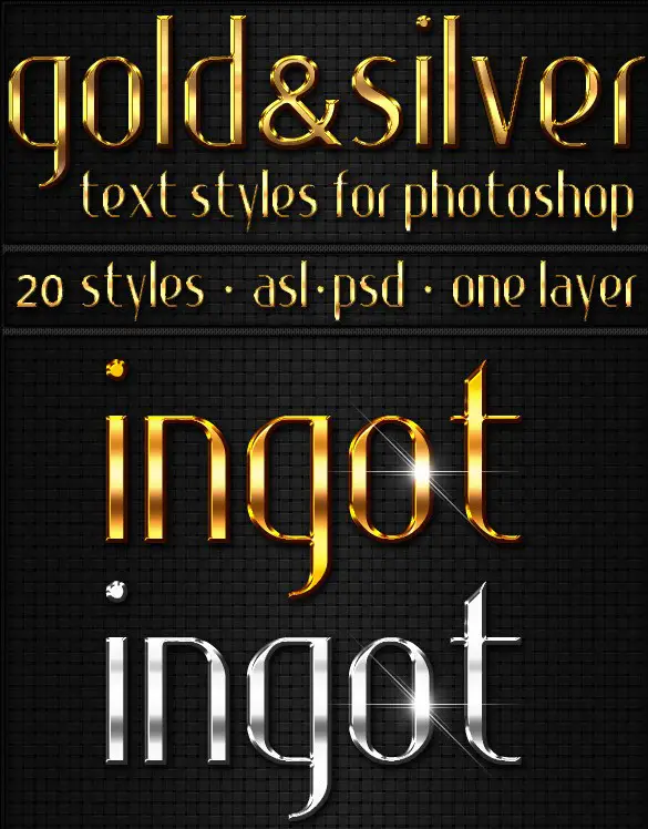 Gold & Silver - Text Styles