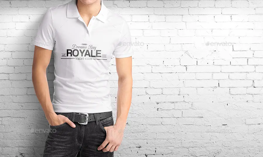 Man Polo Shirt Mockup