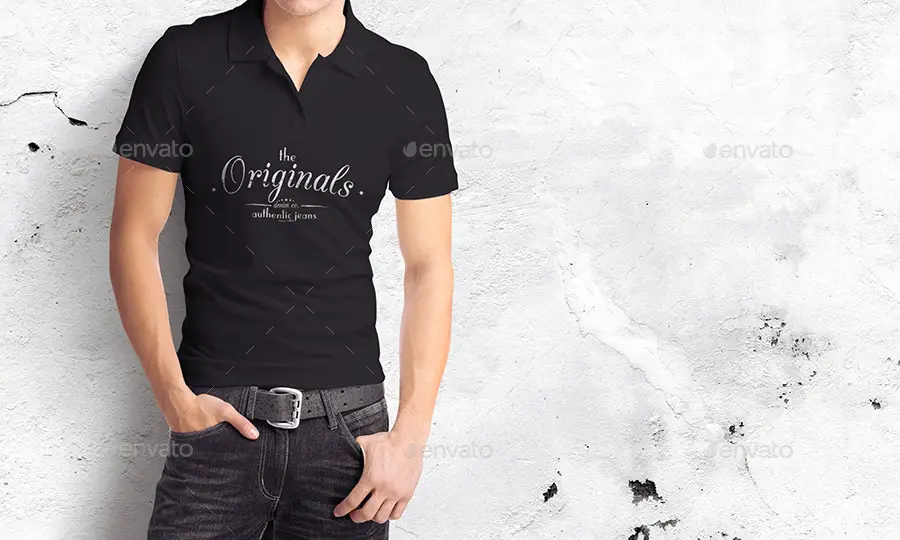 Man Polo Shirt Mockup