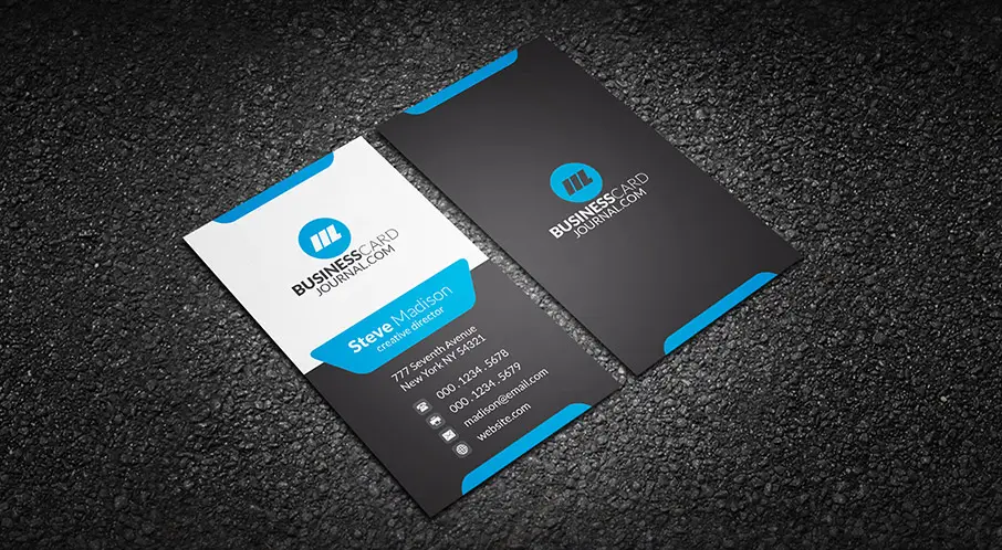 Modern Stylish Blue Corporate Business Card Template