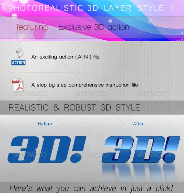 Photorealistic 3D Layer Style 1