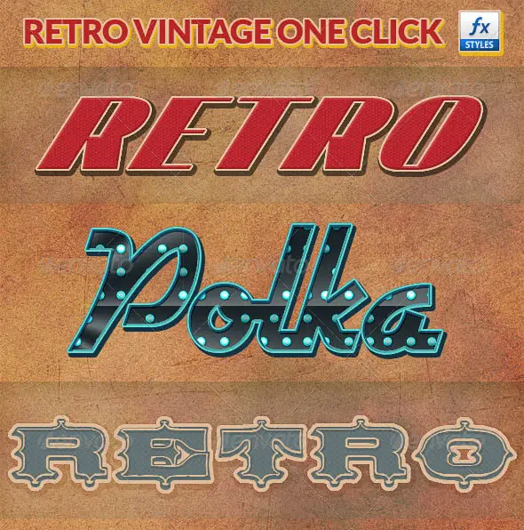 Retro Vintage Photoshop Layer Styles