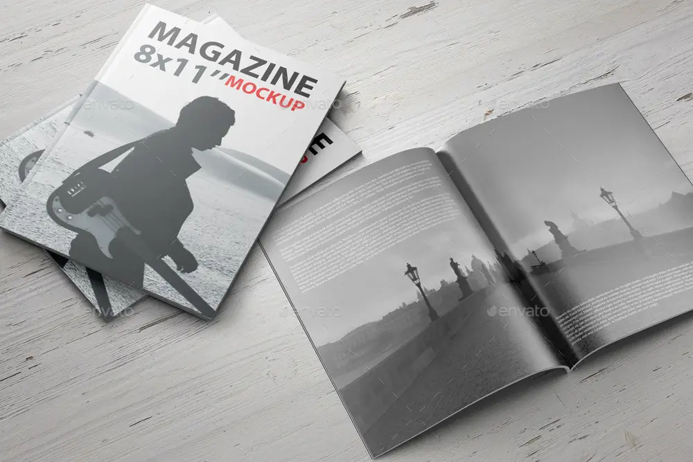 8x11 Magazine Mockup