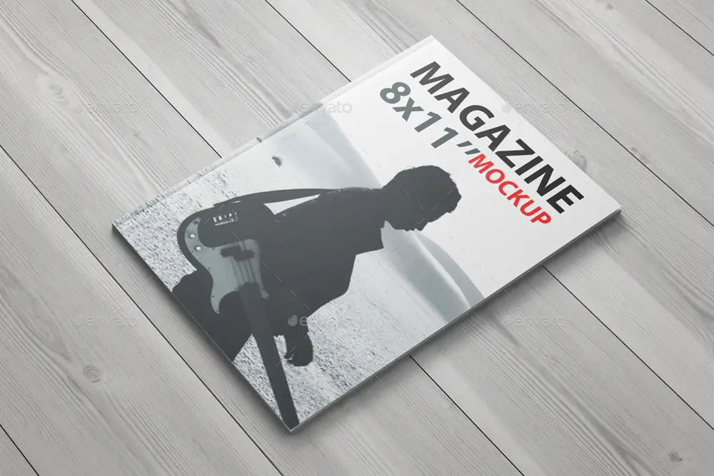 8x11 Magazine Mockup