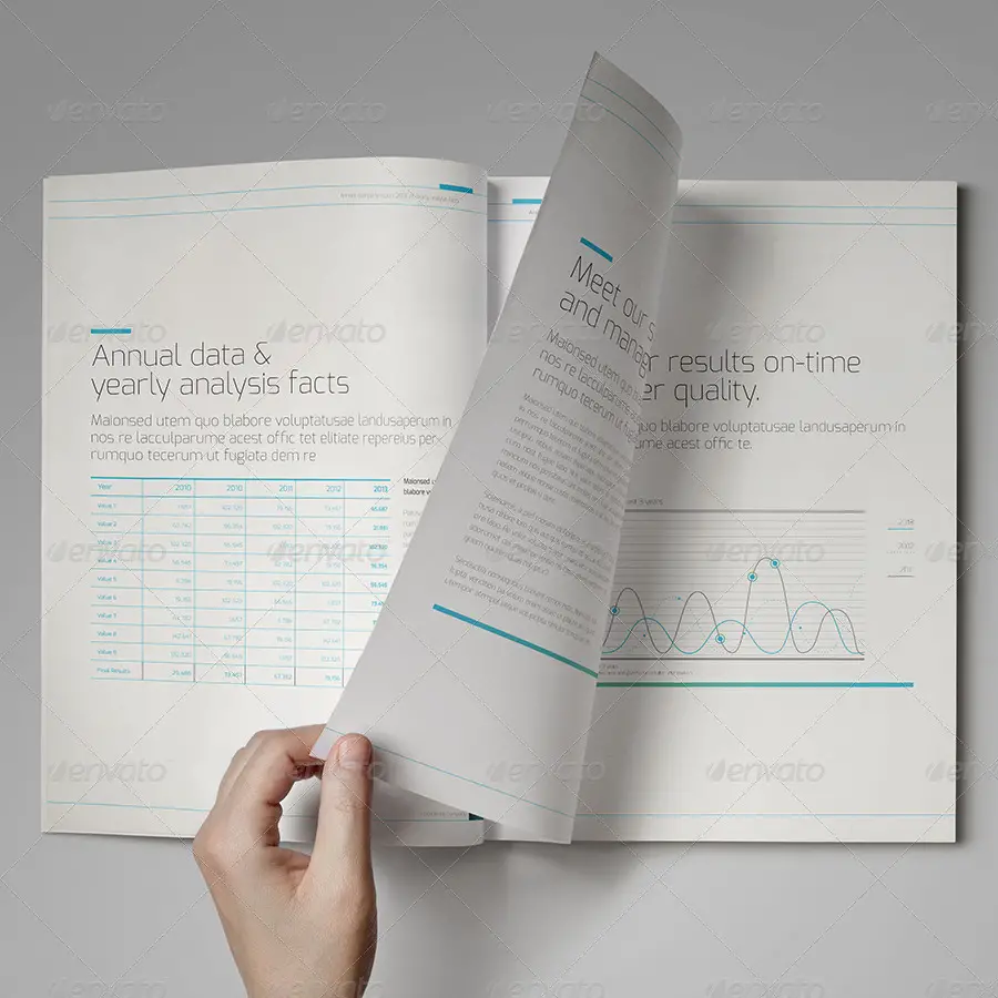 Annual Report DoubleInk - A4 and US Letter Size