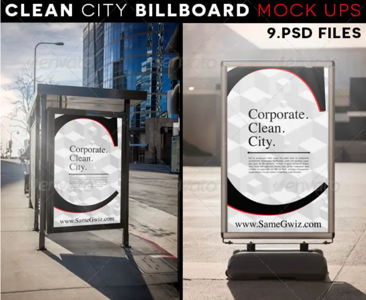 Clean City Advertising Billboard Mock-Ups