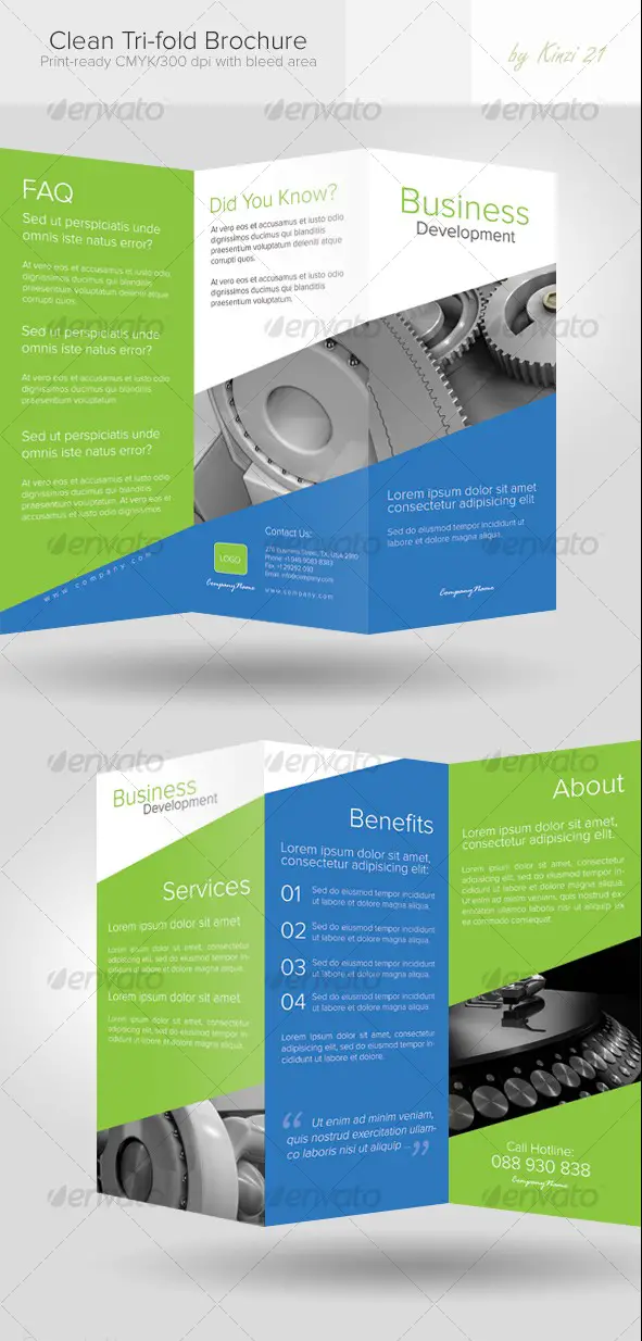 Clean Tri-fold Brochure Template