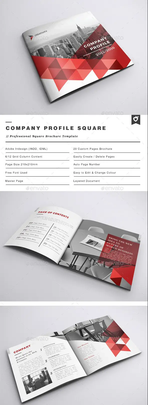 Company Profile Square Brochure