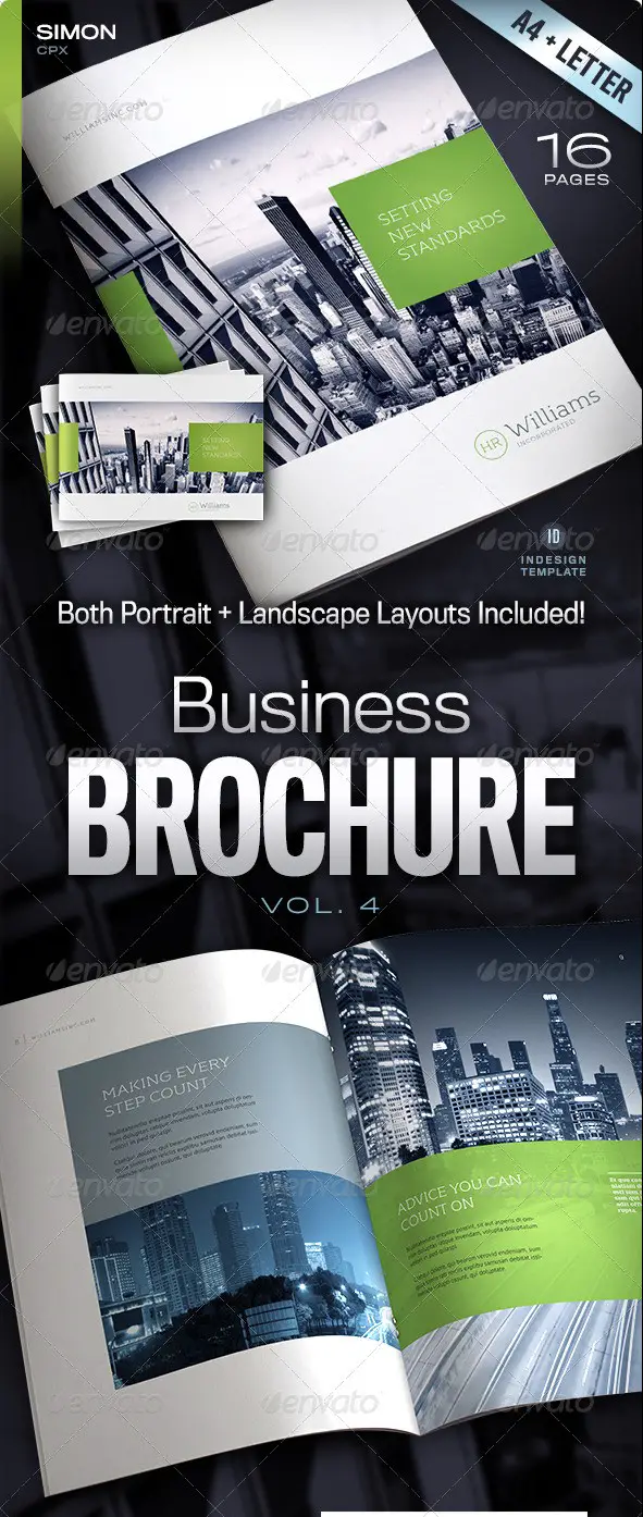 Corporate Business Brochure 16 pages A4 and Letter