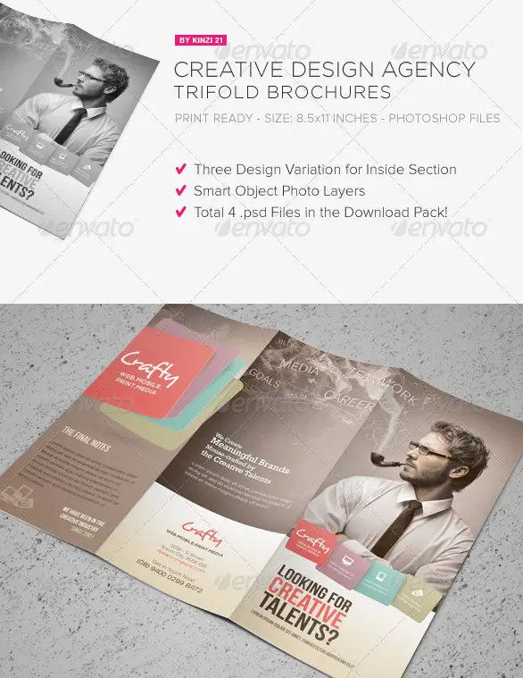 Creative Design Agency Tri-Fold Brochure