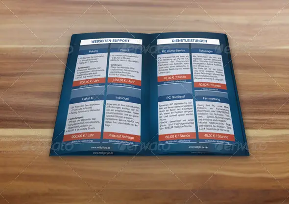 Elegant Double Pages Brochure 3D Mockup