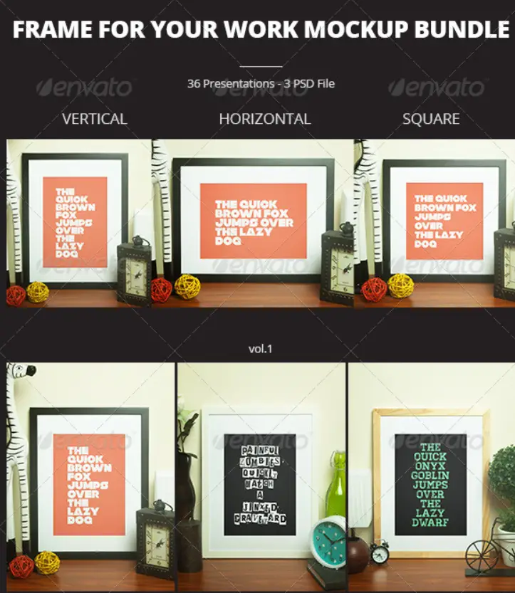 Frame For Your Work Mockup Bundle