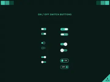 Free On and Off Switch Buttons UI