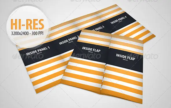 Gate Fold Brochure Mockup Pack