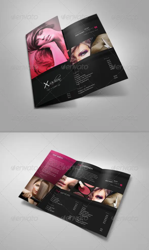 Hair & Beauty Salon Tri-Fold Brochure