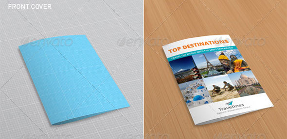 Half Fold / Bi-Fold Brochure Mockups