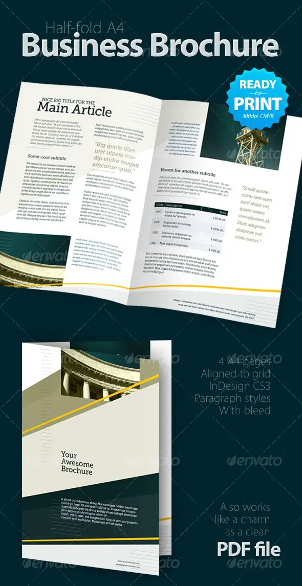 Half Fold Business Brochure