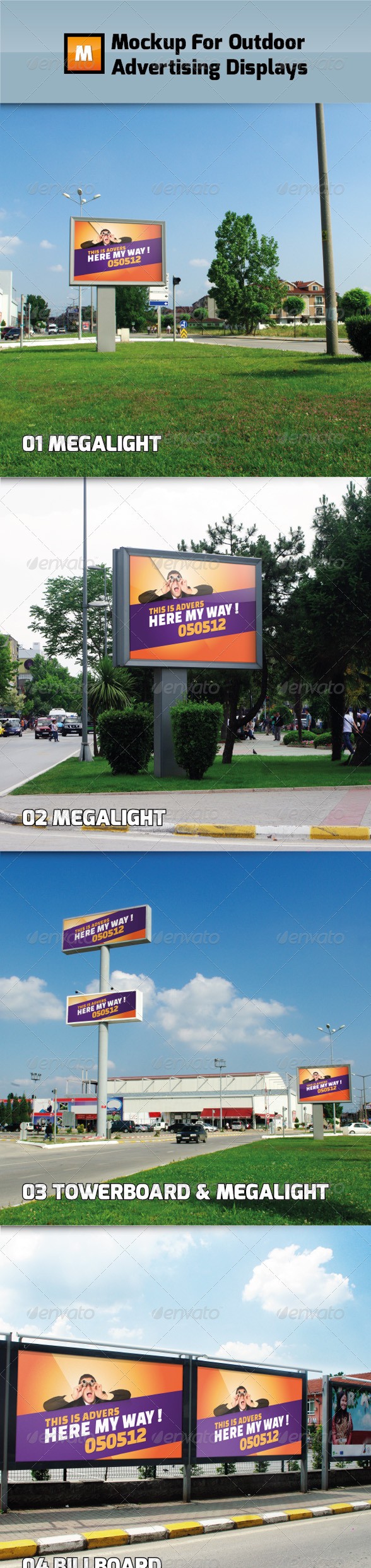 Mockup For Outdoor Advertising Displays