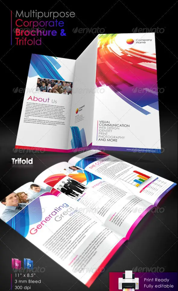 Multipurpose Corporate Tri-Fold Brochure