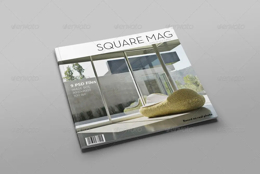 Square Magazine Mock-Up