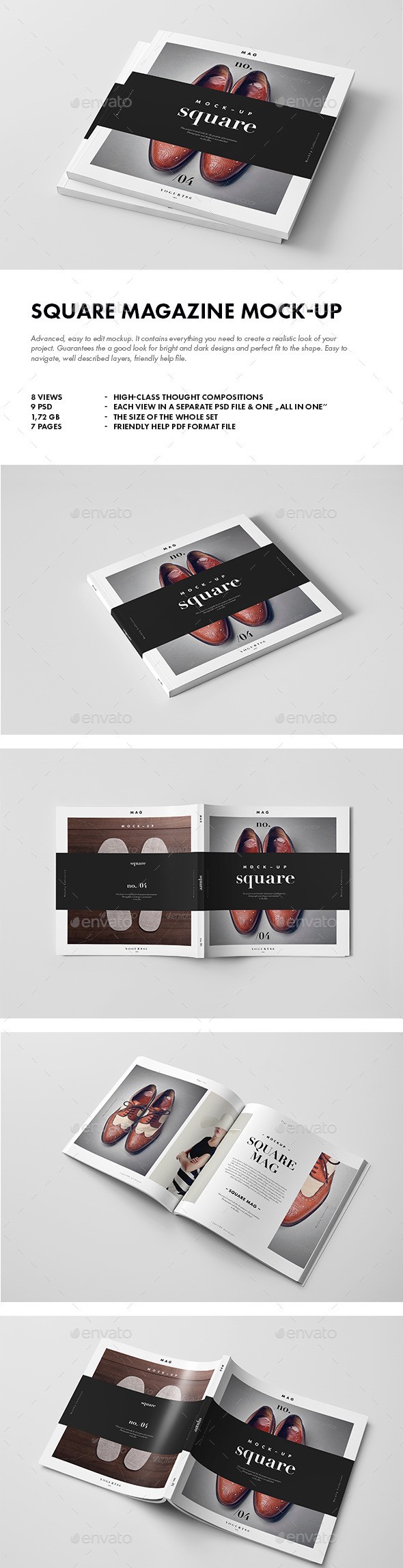 Square Magazine Mock-up