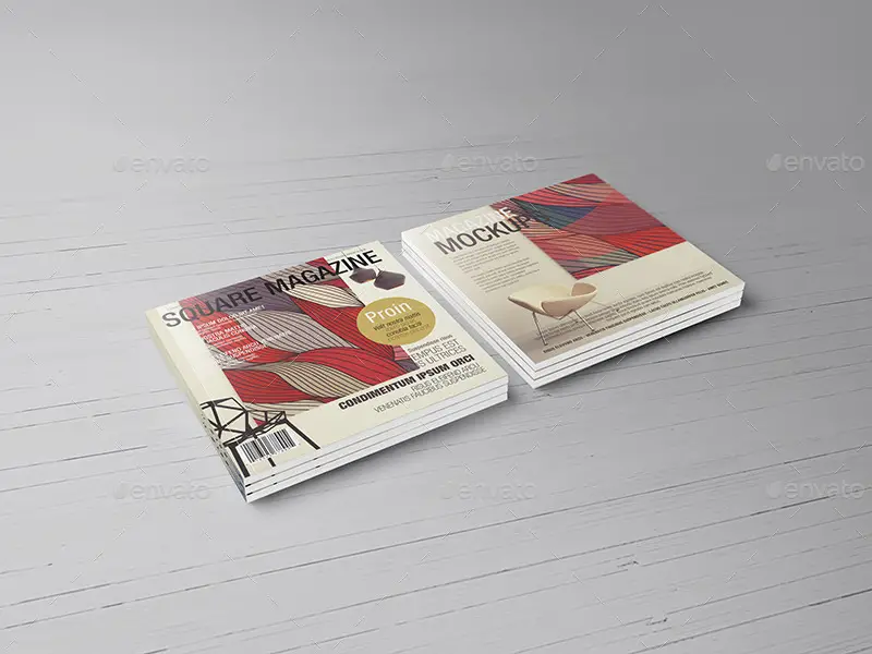 Square Magazine Mockups