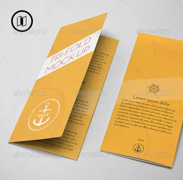 Tri-Fold Brochure Mockup / US Standard