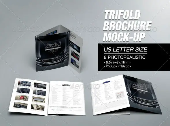 Tri-fold Brochure Mockup 02