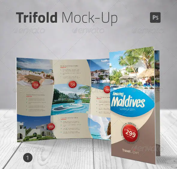 Tri-fold Brochure Mockup