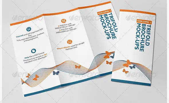 Trifold Brochure Mock-Ups (Vol.1)