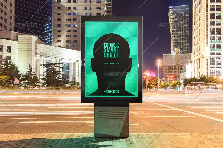 Urban Poster / Billboard Mock-ups - Night Edition