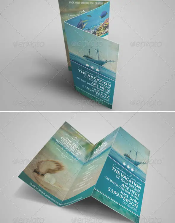 Vintage Travel Brochure Tri-fold