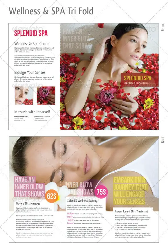 Wellness & Spa Tri-Fold Brochure