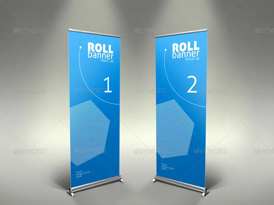 Download 20+ PSD Roll Up Banner Mockup For Advertising Banners - PSD Templates Blog