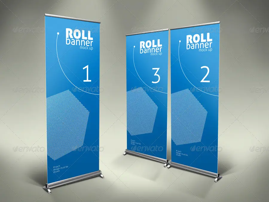 Download 20+ PSD Roll Up Banner Mockup For Advertising Banners - PSD Templates Blog