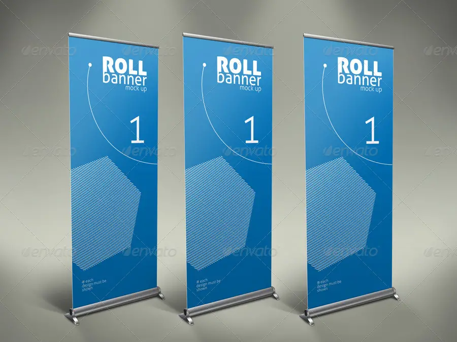 Elegant Professional Roll Up Banner Mock Up