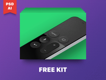 Free Apple TV Vector Mockups