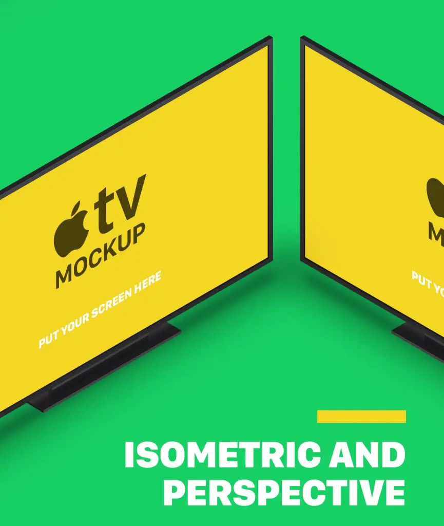 Free Apple TV Vector Mockups Kit