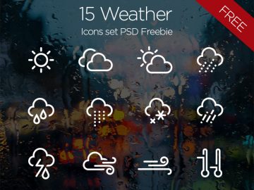 Free PSD Weather Icons Set