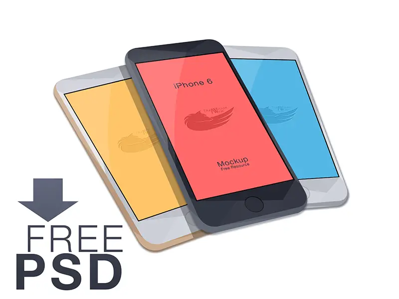 Free Vector iPhone 6 Mockup, 4.7-inch, PSD