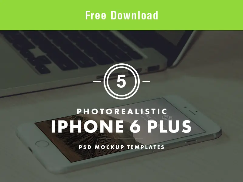 Photorealistic iPhone 6 Plus PSD Mockup Templates