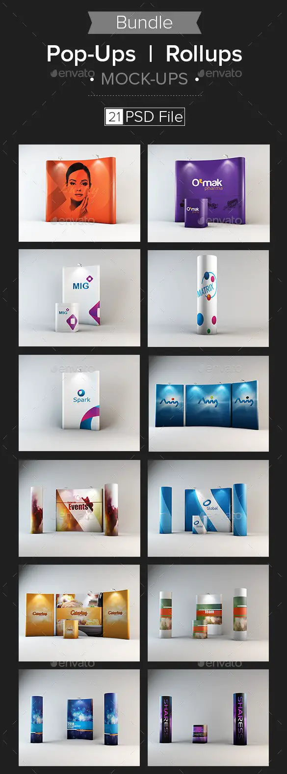 Pop-Ups/Rollups Mock-up Bundle