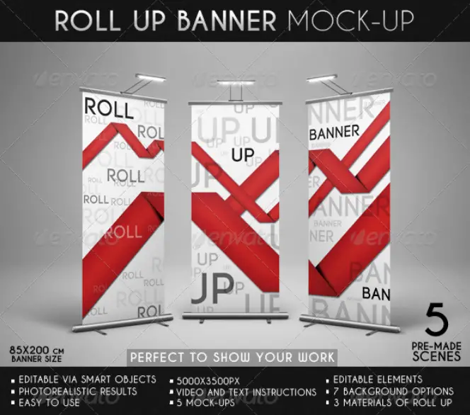 Roll Up Banner Mock-Up