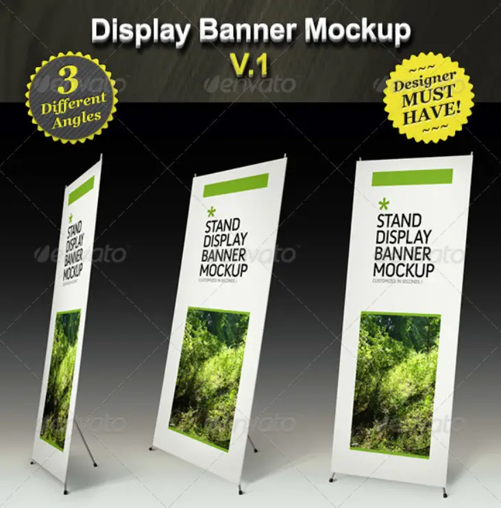 Stand Display Mockup - Roll-up Smart Template