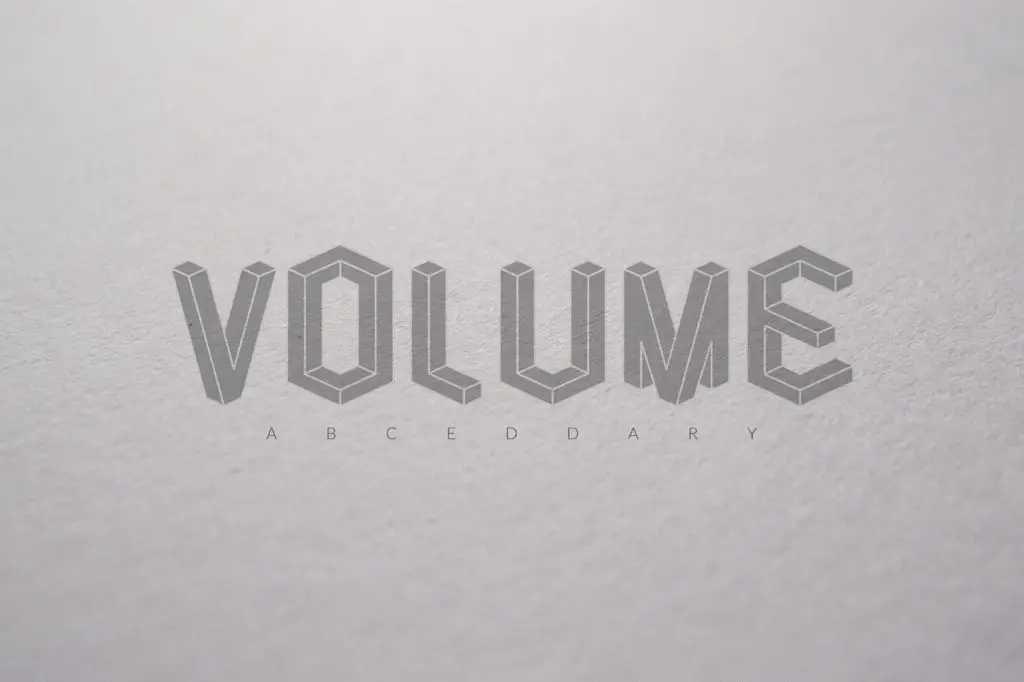 Volume Vector Abecedary Font