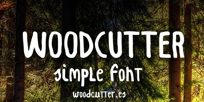 Woodcutter Simple Font