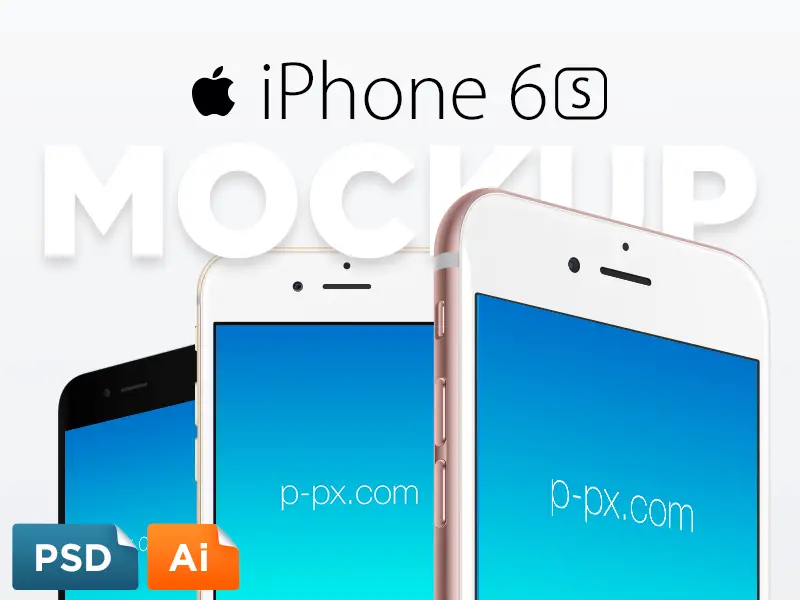 iPhone 6S Free Vector PSD + Ai Template