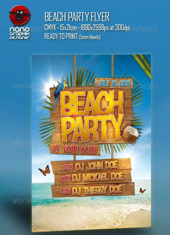 Beach Party Flyer