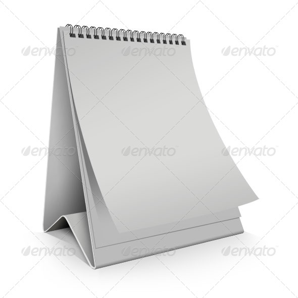 Blank Desk Calendar vertical