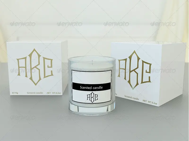 Candle and Gift Box Mockup